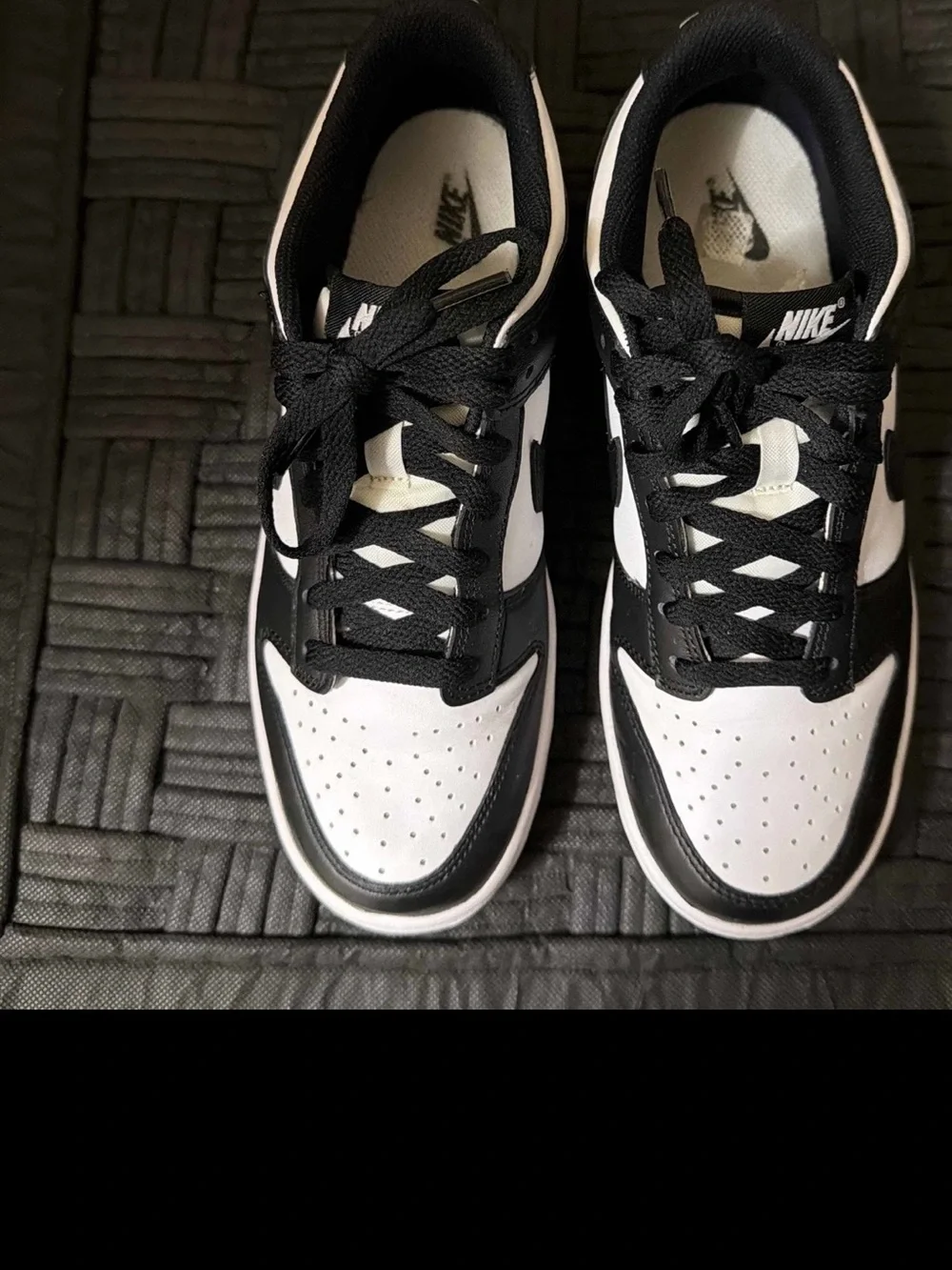 Nike Black and White Low-Top Skate Sneakers